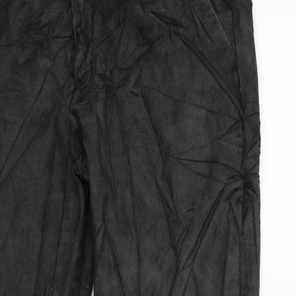 Marks and Spencer Womens Black  Corduroy Trousers  Size 36 in L29 in