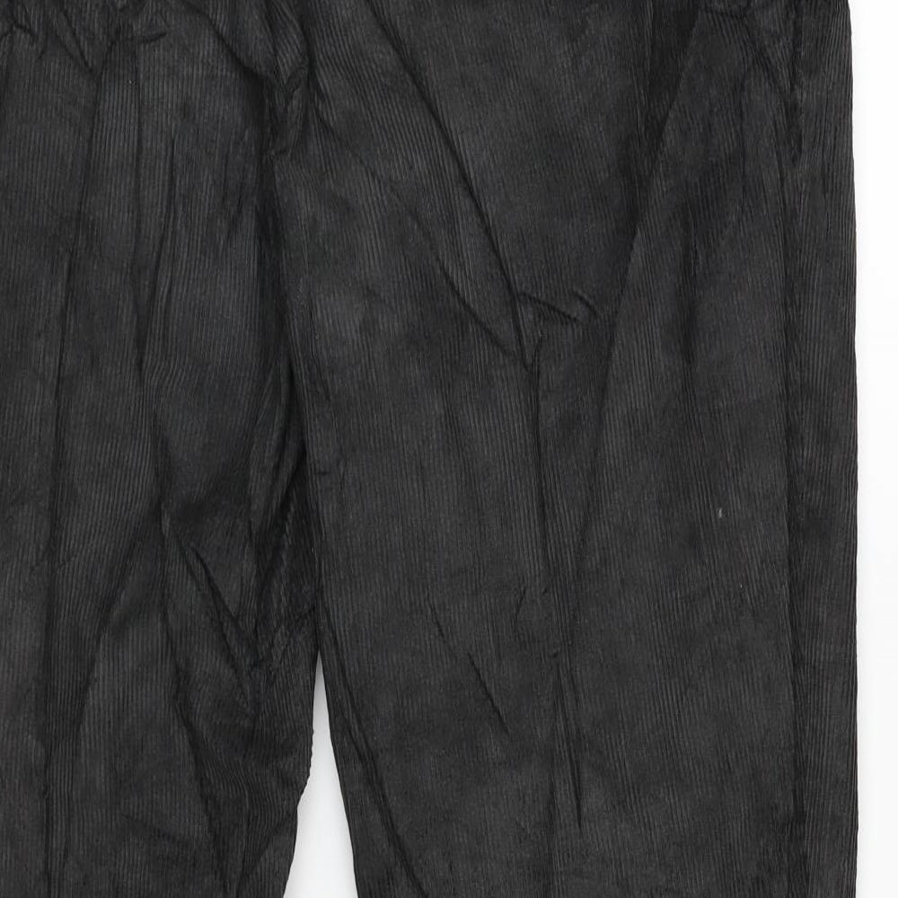 Marks and Spencer Womens Black  Corduroy Trousers  Size 36 in L29 in