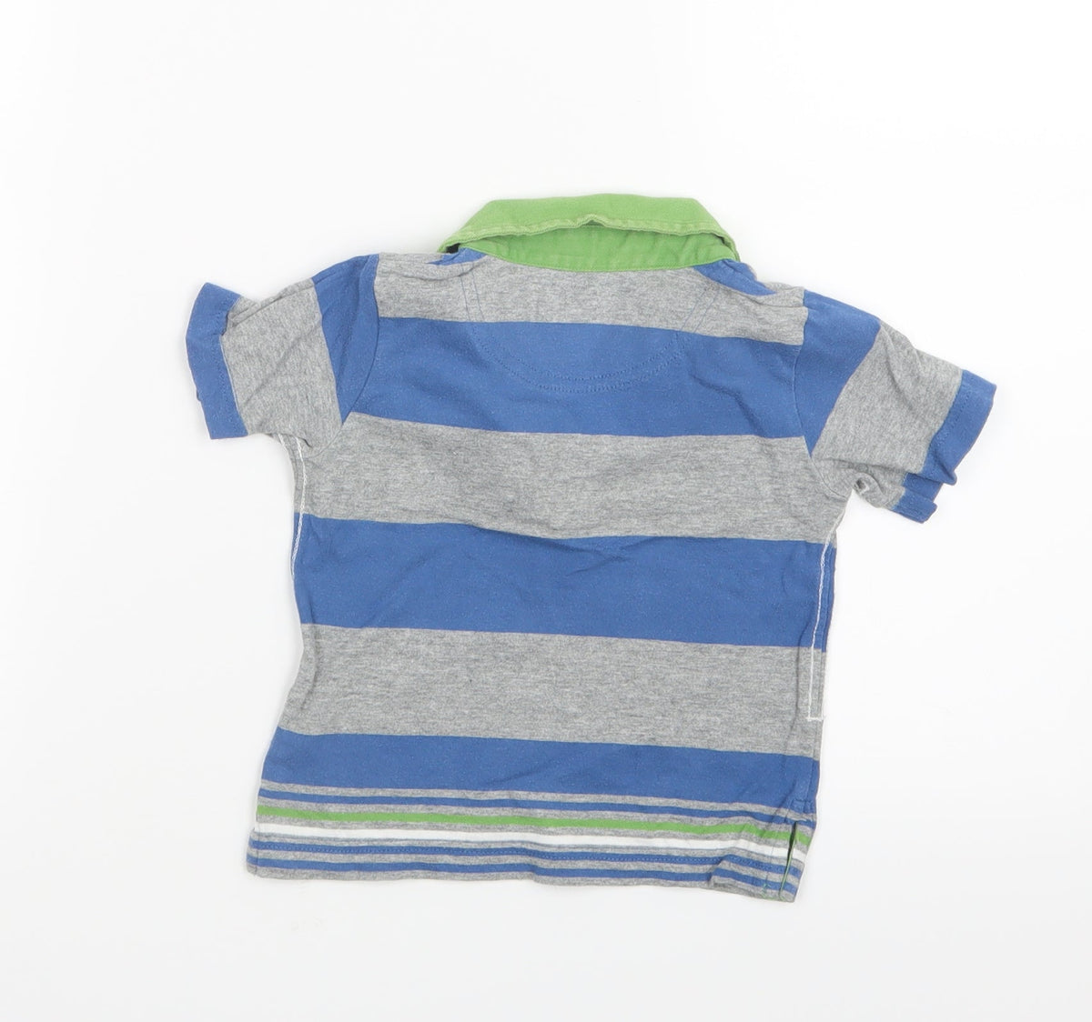 St. George by Duffer Boys Blue Striped  Basic Polo Size 18-24 Months