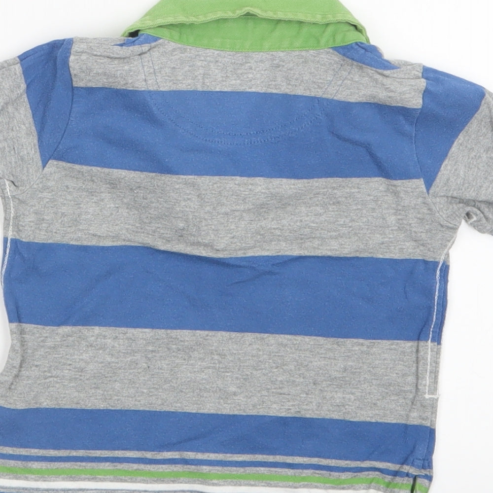 St. George by Duffer Boys Blue Striped  Basic Polo Size 18-24 Months