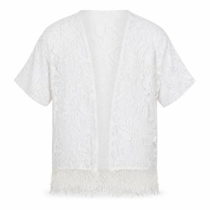 F&F Girls White   Kimono Jacket Size 7-8 Years