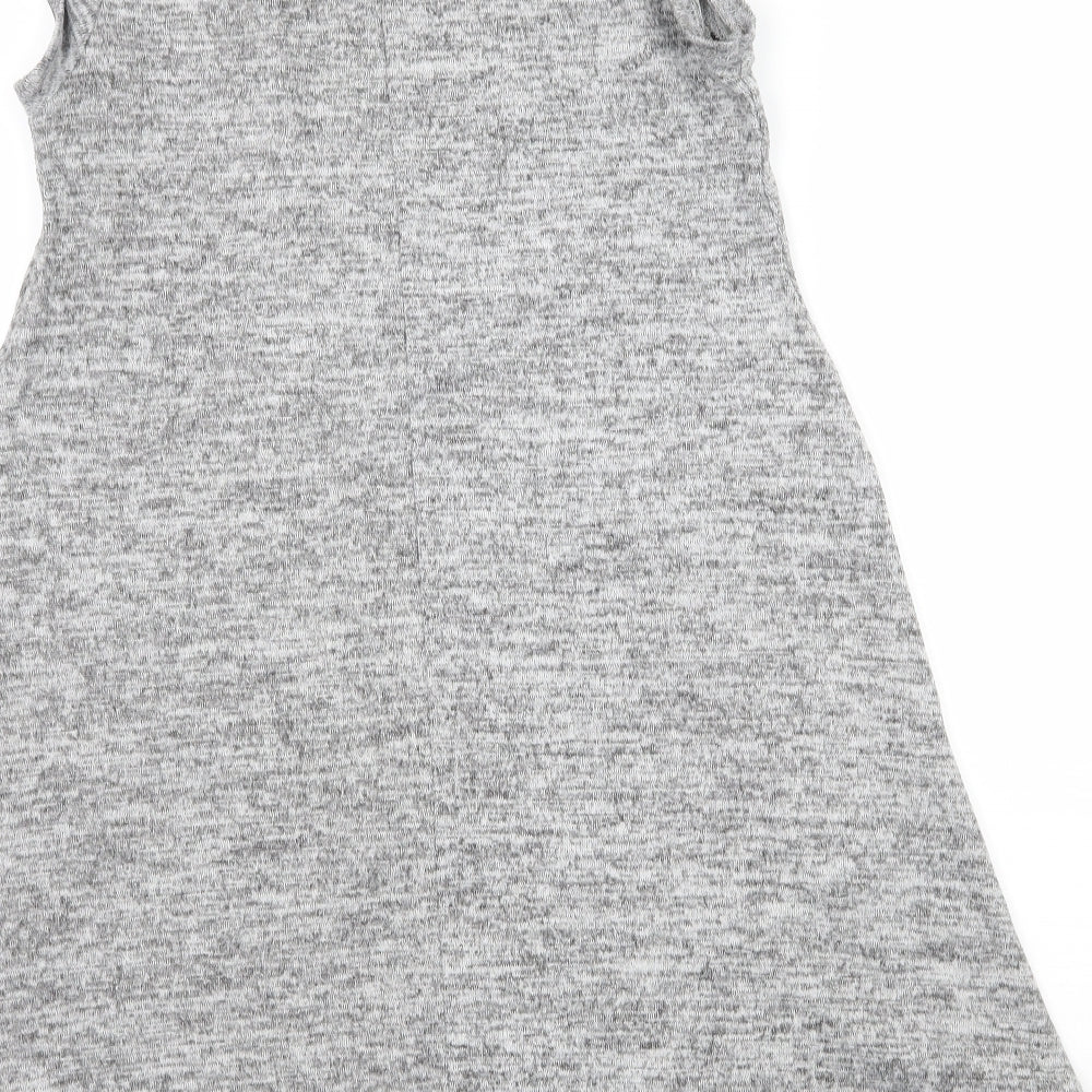 Select Womens Grey  Knit Basic T-Shirt Size 10