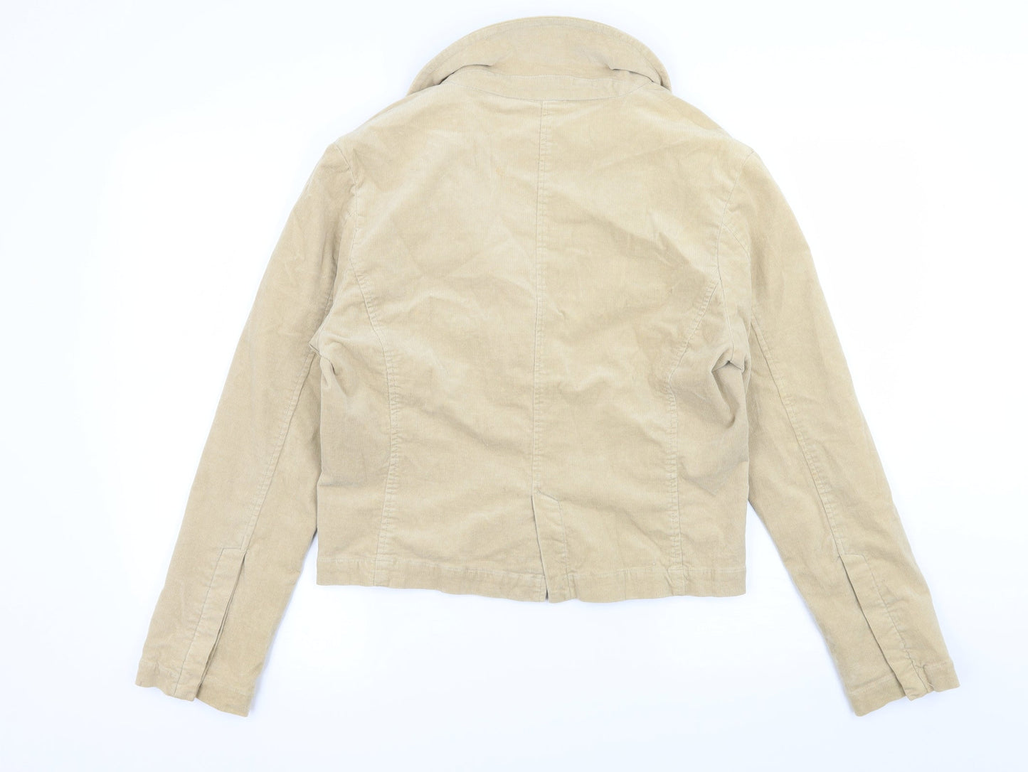 E-vie Womens Beige  Corduroy Jacket Blazer Size 16