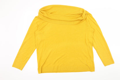 Preloved TU Womens Yellow  Knit Pullover Jumper Size 18 - Front