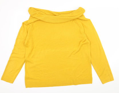 Preloved TU Womens Yellow  Knit Pullover Jumper Size 18 - Back