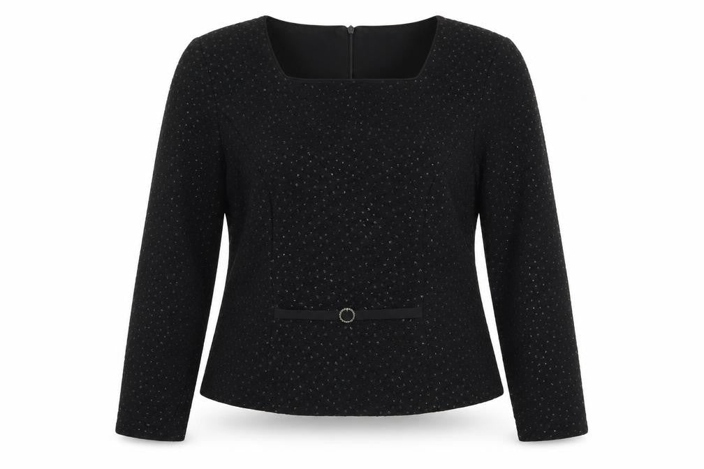 Jessica Howard Womens Black   Basic Blouse Size 14