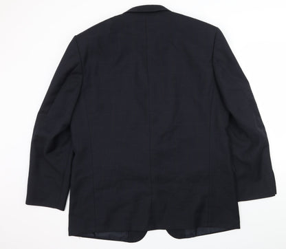 Armando Mens Blue Check  Jacket Suit Jacket Size XL