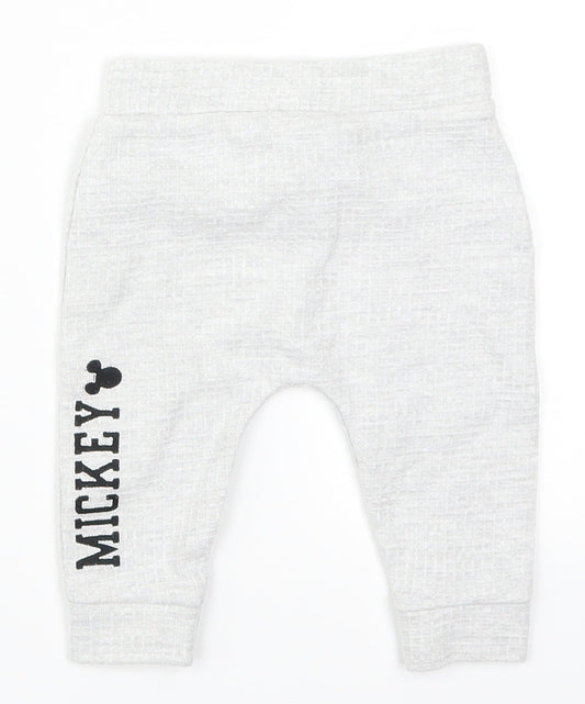 Tesco Baby Grey   Sweatpants Trousers Size 3-6 Months  - Mickey Mouse