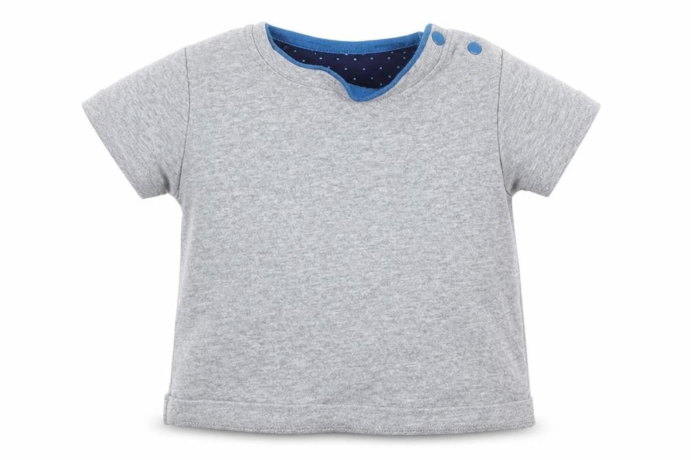 Lola Maverick Boys Grey   Basic T-Shirt Size 3-6 Months