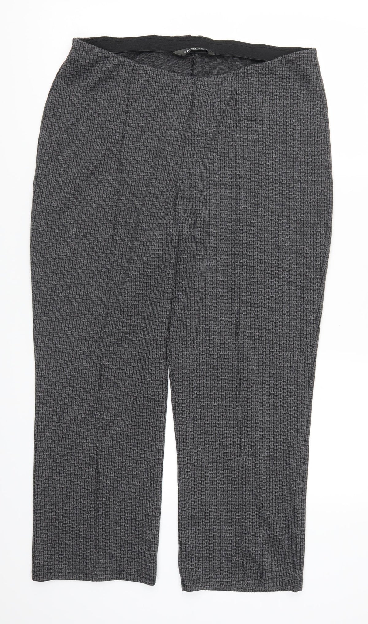Preworn Womens Grey Check  Trousers  Size 16 L25 in