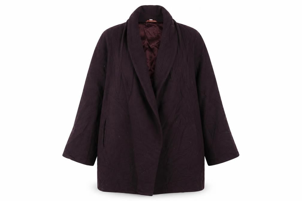 Preworn Womens Purple   Overcoat Coat Size M