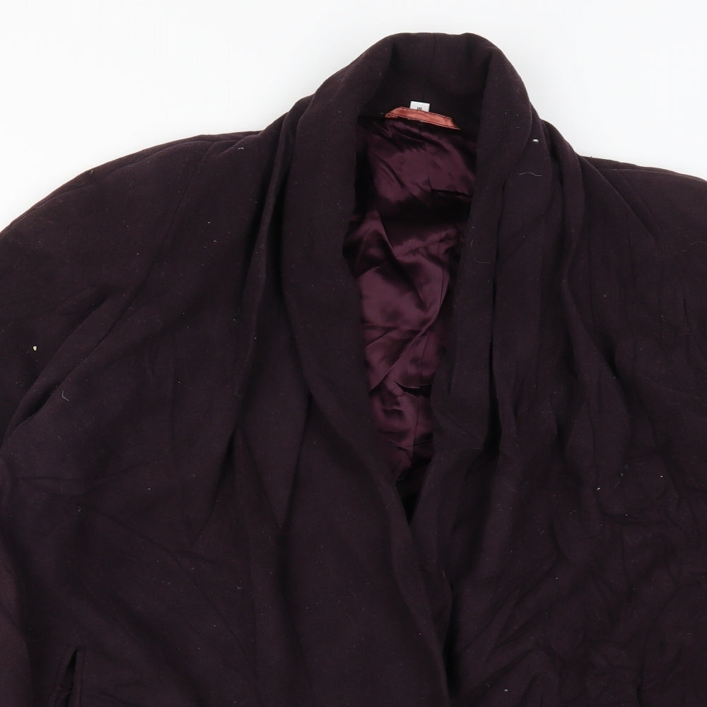 Preworn Womens Purple   Overcoat Coat Size M