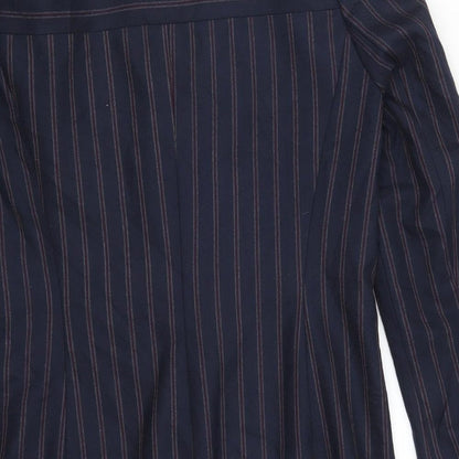 Preloved Koton Womens Blue Striped  Jacket  Size 6 - Label