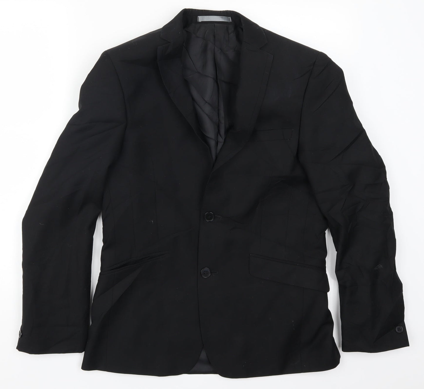 Red Herring Mens Black   Jacket Suit Jacket Size 36