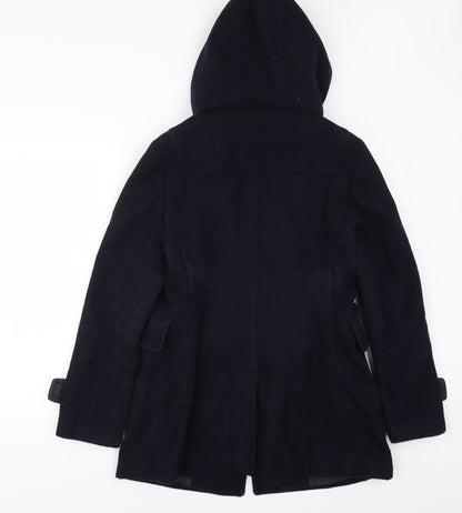 Preloved Therapy Womens Blue   Pea Coat Coat Size 10 - Front