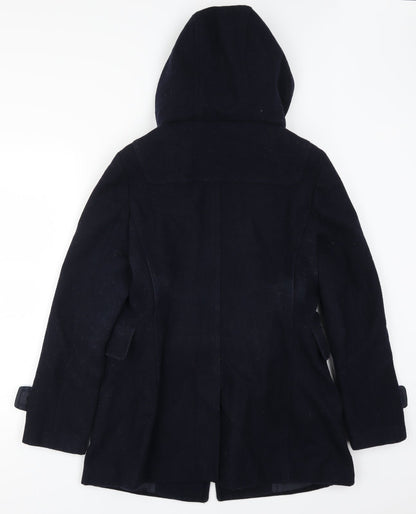 Preloved Therapy Womens Blue   Pea Coat Coat Size 10 - Back