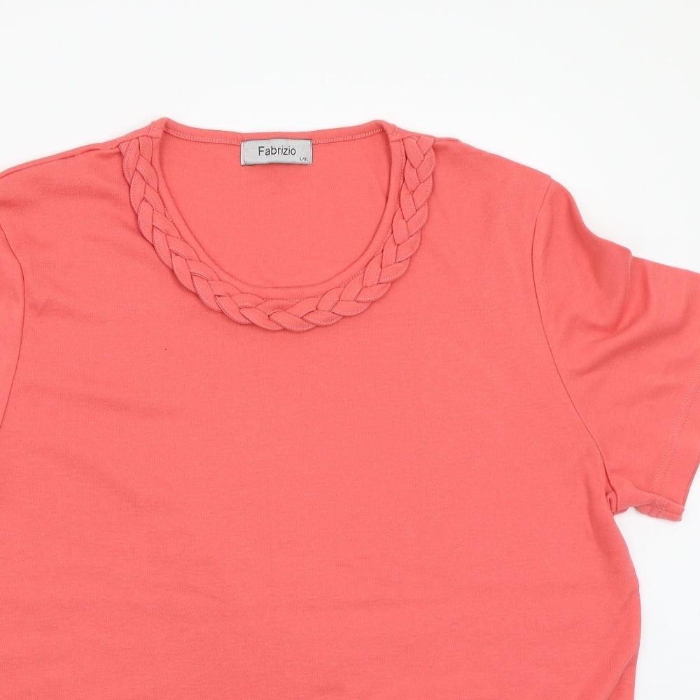 fabrizio Womens Pink   Basic T-Shirt Size XL
