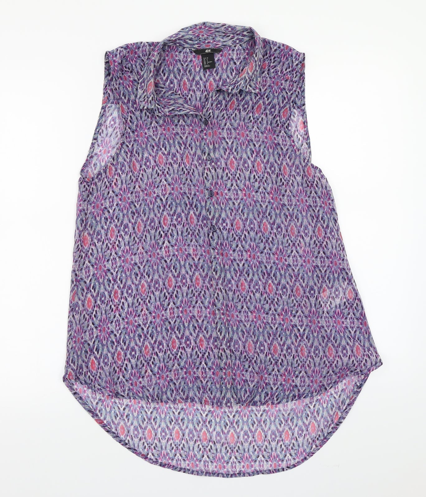 H&M Womens Purple   Basic Blouse Size 8