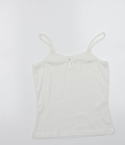fabrizio Womens White   Basic T-Shirt Size M