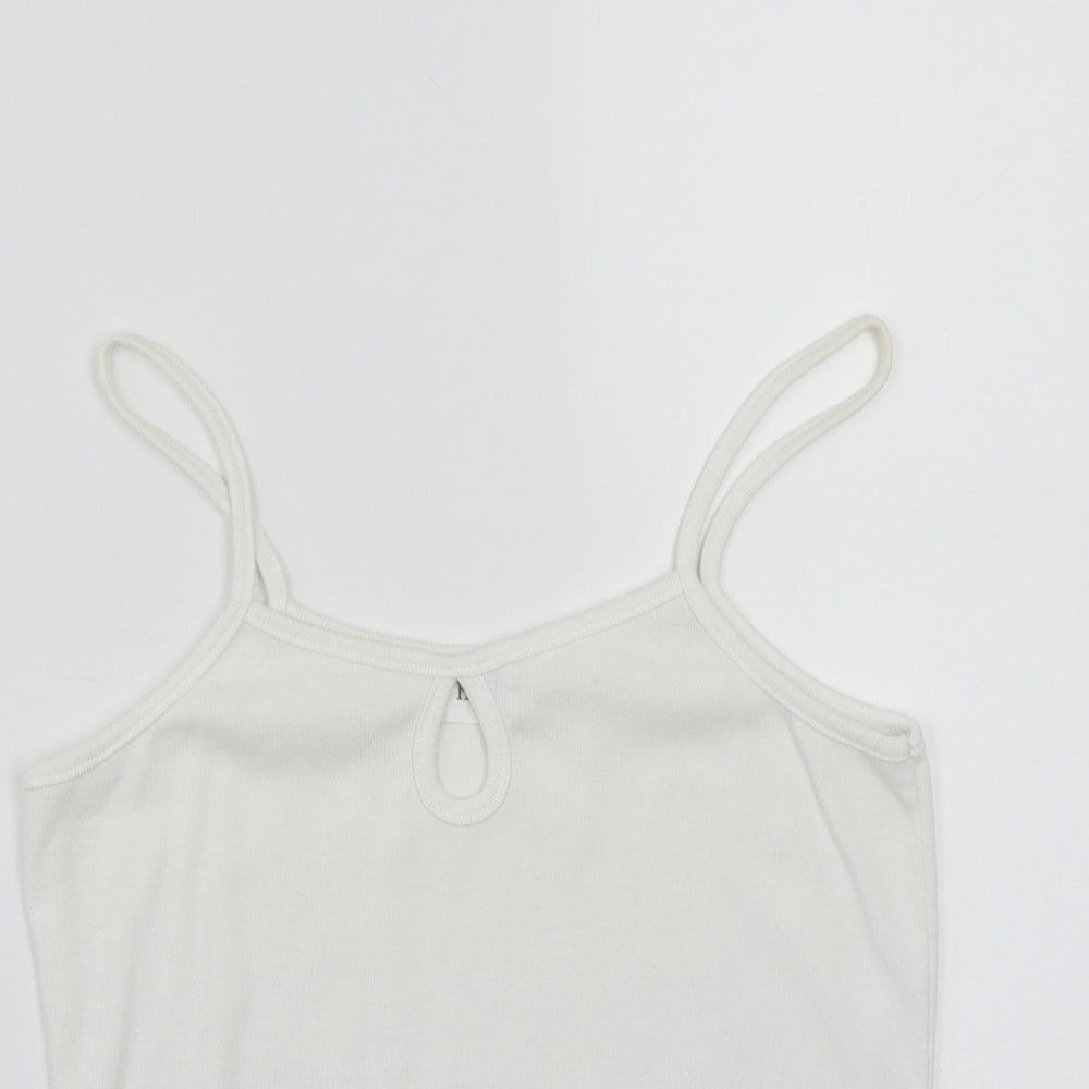 fabrizio Womens White   Basic T-Shirt Size M