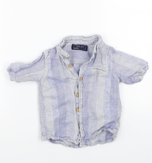 NEXT Boys Blue   Basic Button-Up Size 12-18 Months