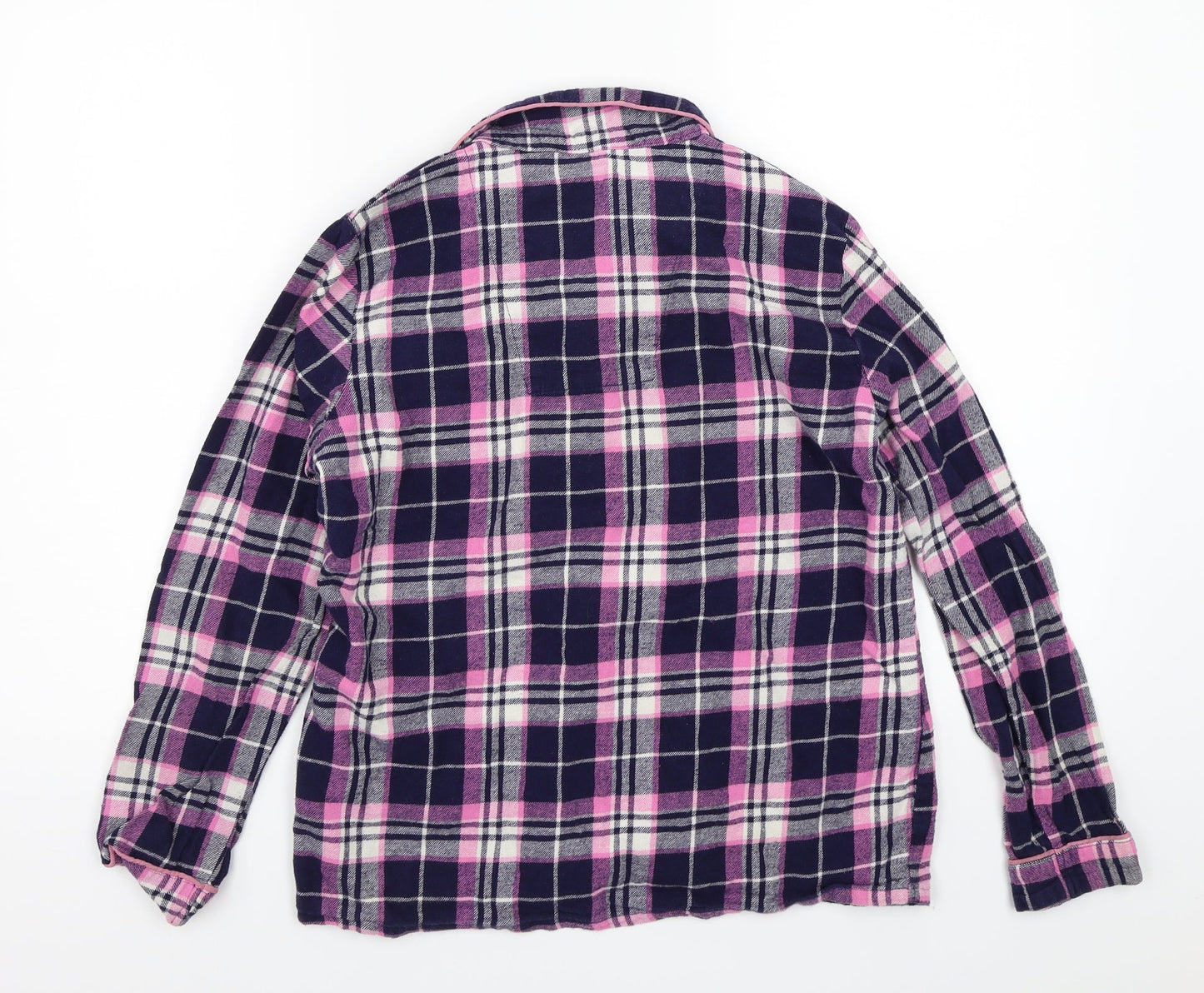 Love to lounge Womens Blue Check  Basic Button-Up Size M