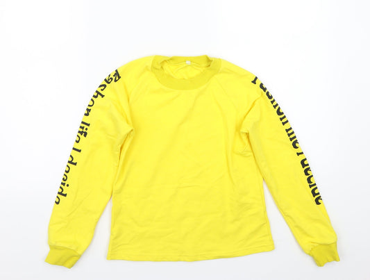 Preworn Girls Yellow  Rayon Pullover Jumper Size S