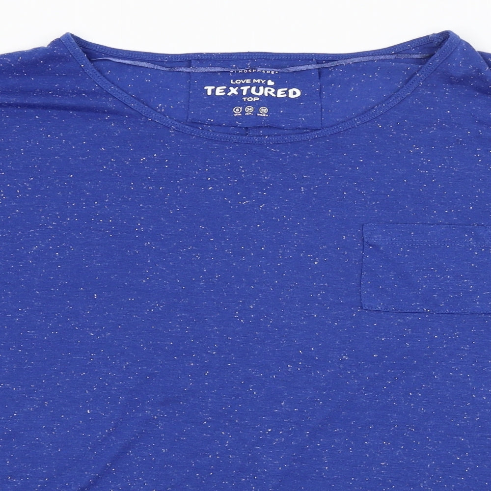 Atmosphere Womens Blue   Basic T-Shirt Size 6