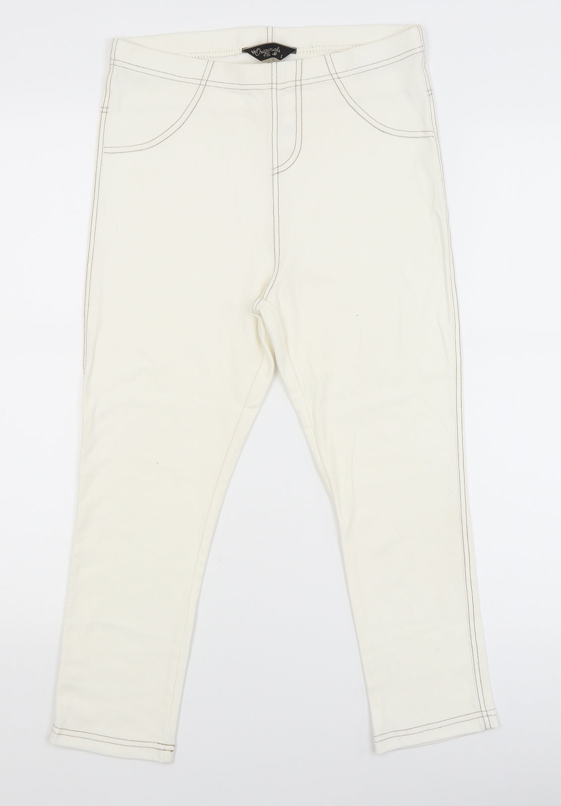 Originals Womens White   Cropped Trousers Size S L20 in