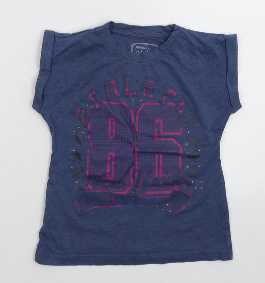 Pep&Co Boys Black   Basic T-Shirt Size 6-7 Years