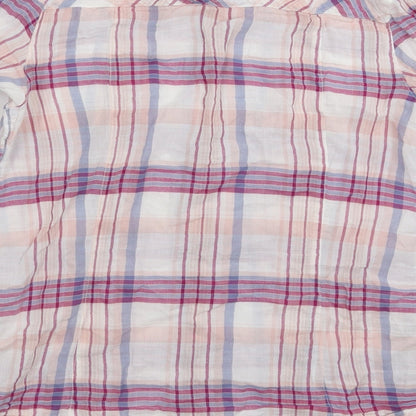 edc by Esprit Womens White Check  Basic Button-Up Size S