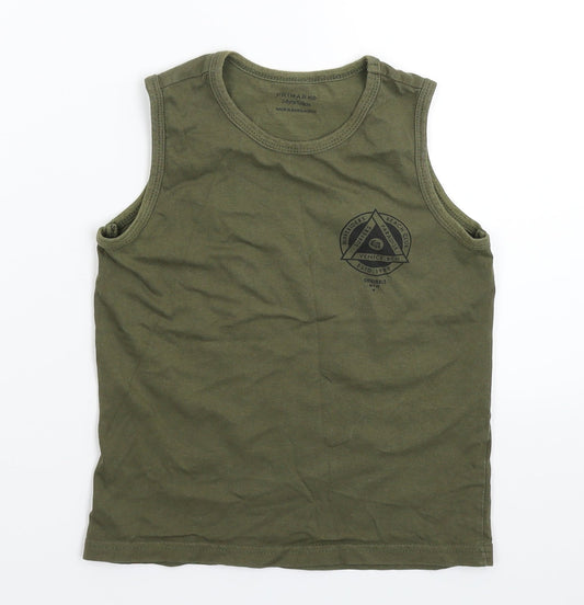 Primark Boys Green   Basic Tank Size 7-8 Years