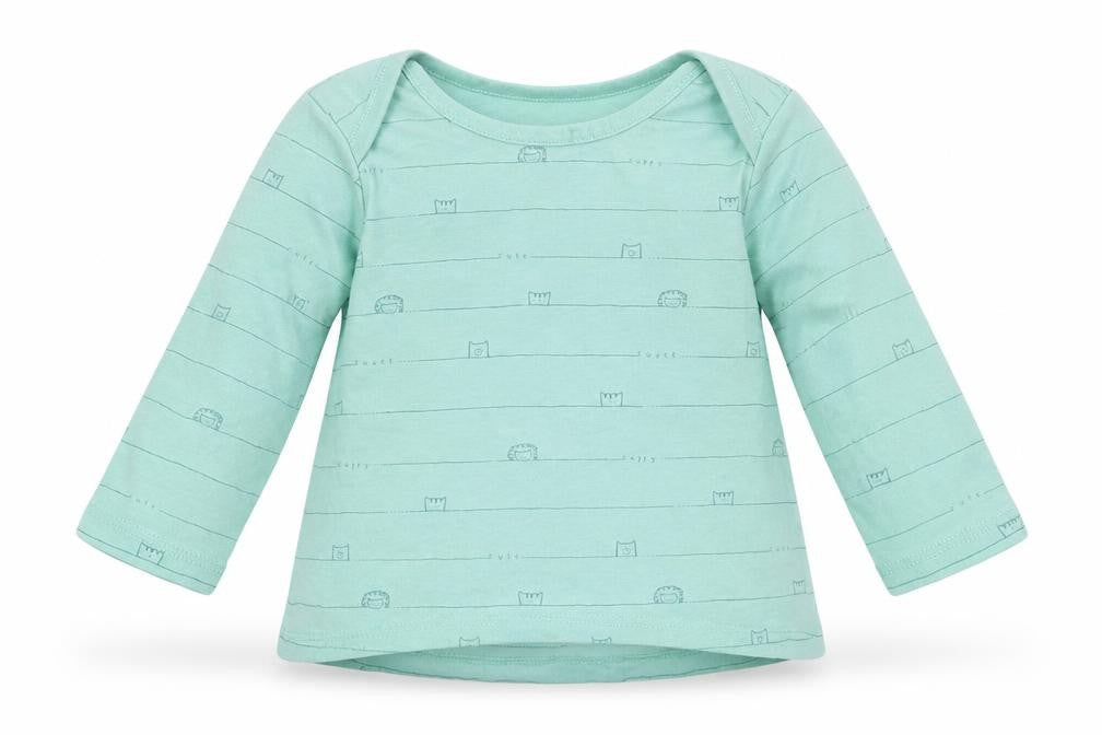George Baby Green Striped  Basic T-Shirt Size 6-9 Months