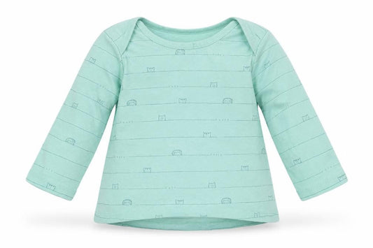 George Baby Green Striped  Basic T-Shirt Size 6-9 Months