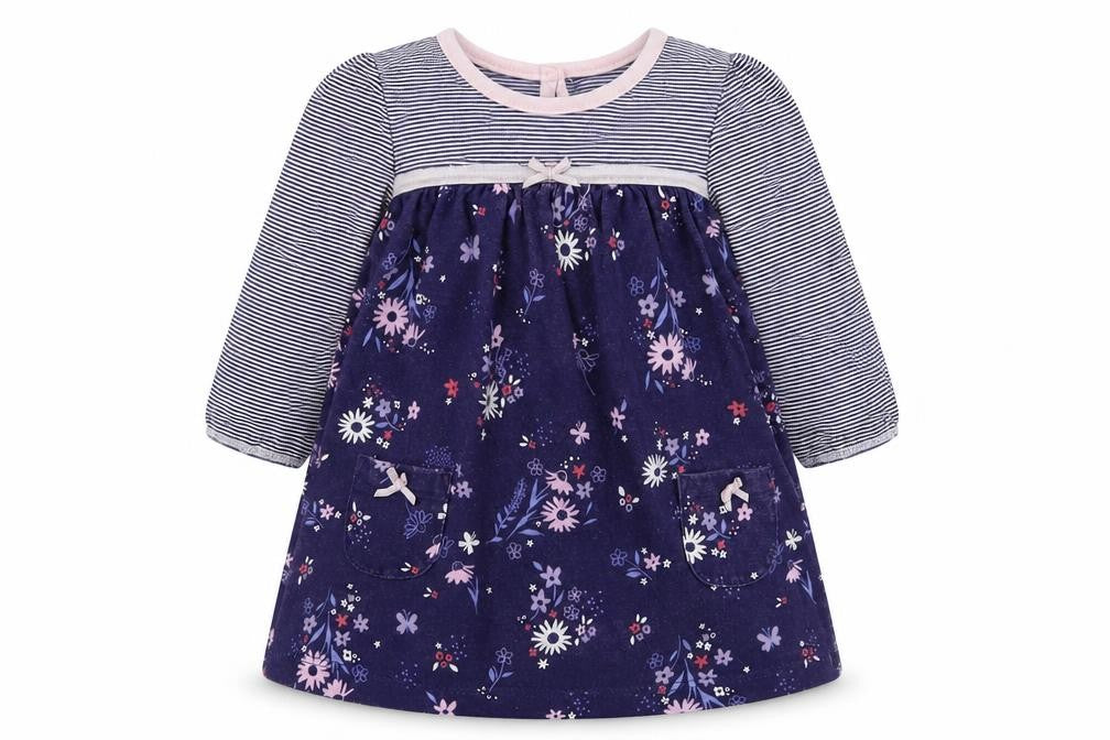 George Girls Blue Floral  T-Shirt Dress  Size 0-3 Months