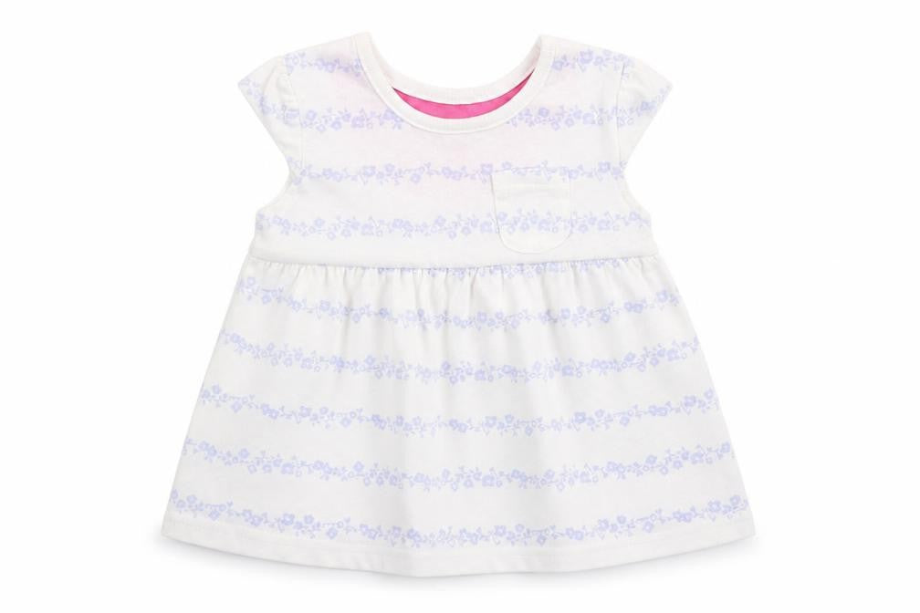 George Girls White Floral  Fit & Flare  Size 0-3 Months