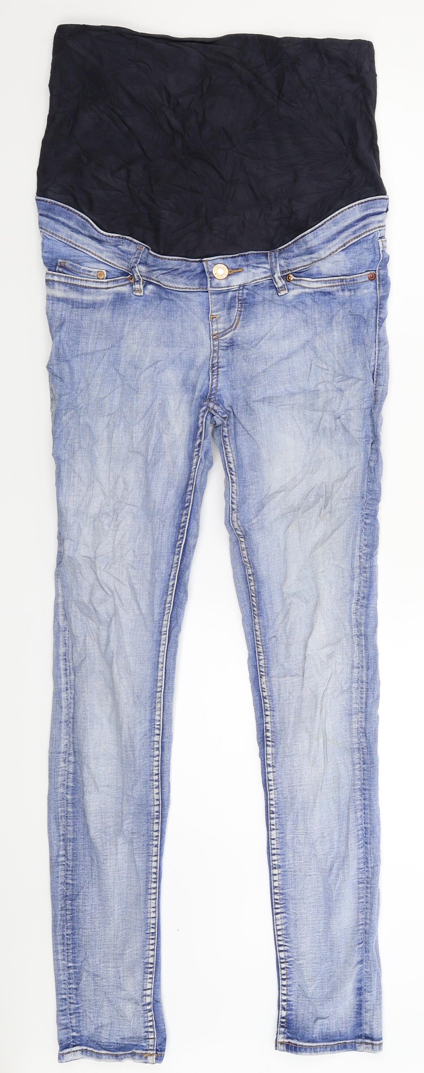 H&M Womens Blue  Denim Skinny Jeans Size 10 L29 in