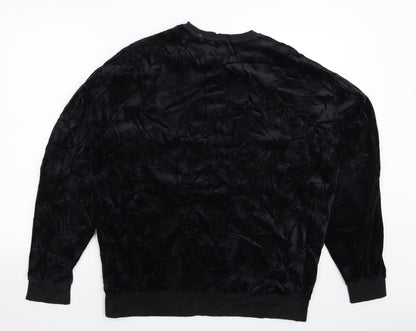Preloved ASOS Mens Black   Pullover Sweatshirt Size S - Back