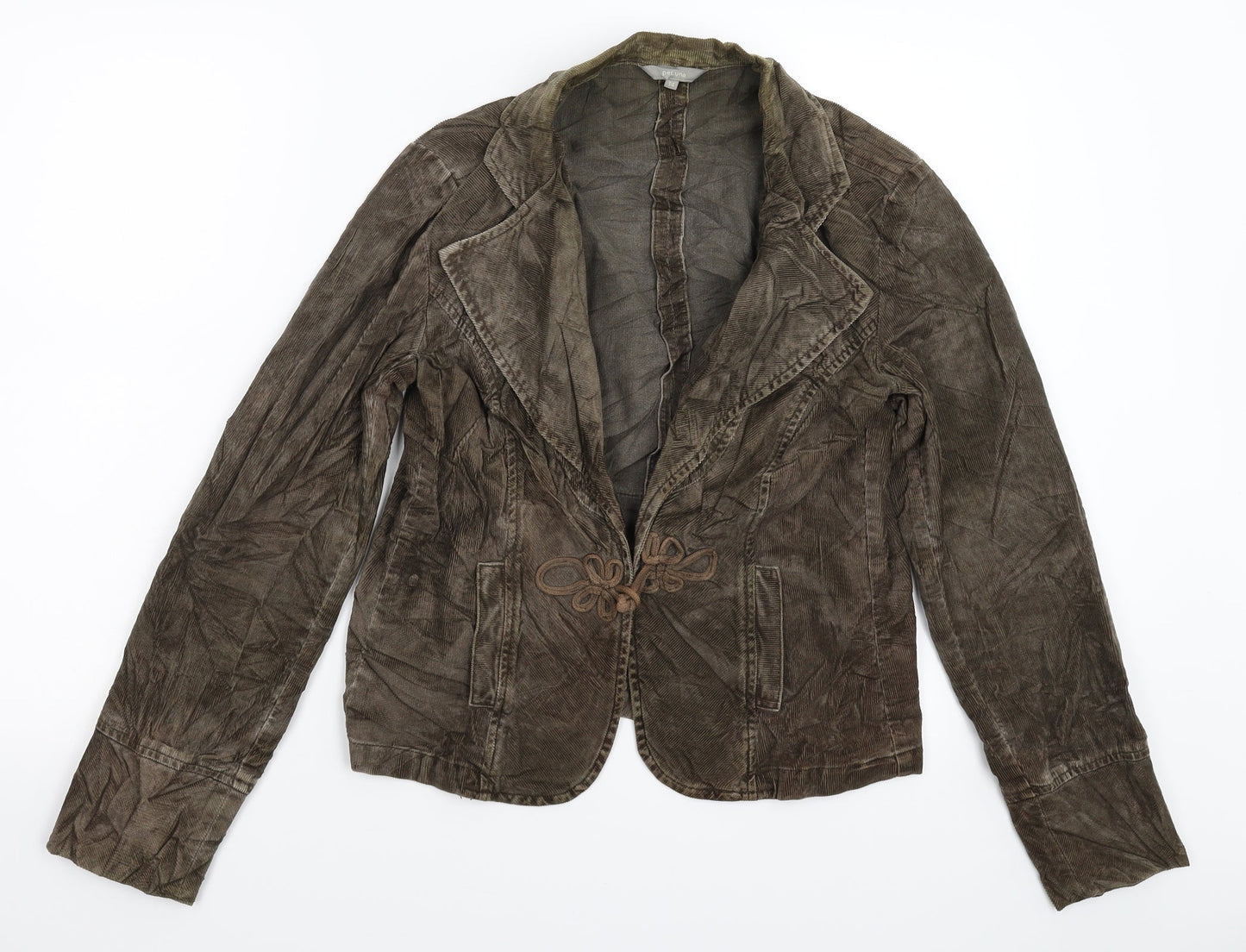 Per Una Womens Grey  Corduroy Jacket Blazer Size 14