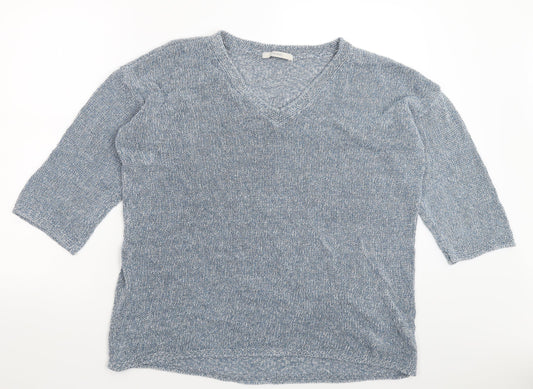 George Womens Blue  Knit Pullover Jumper Size 16