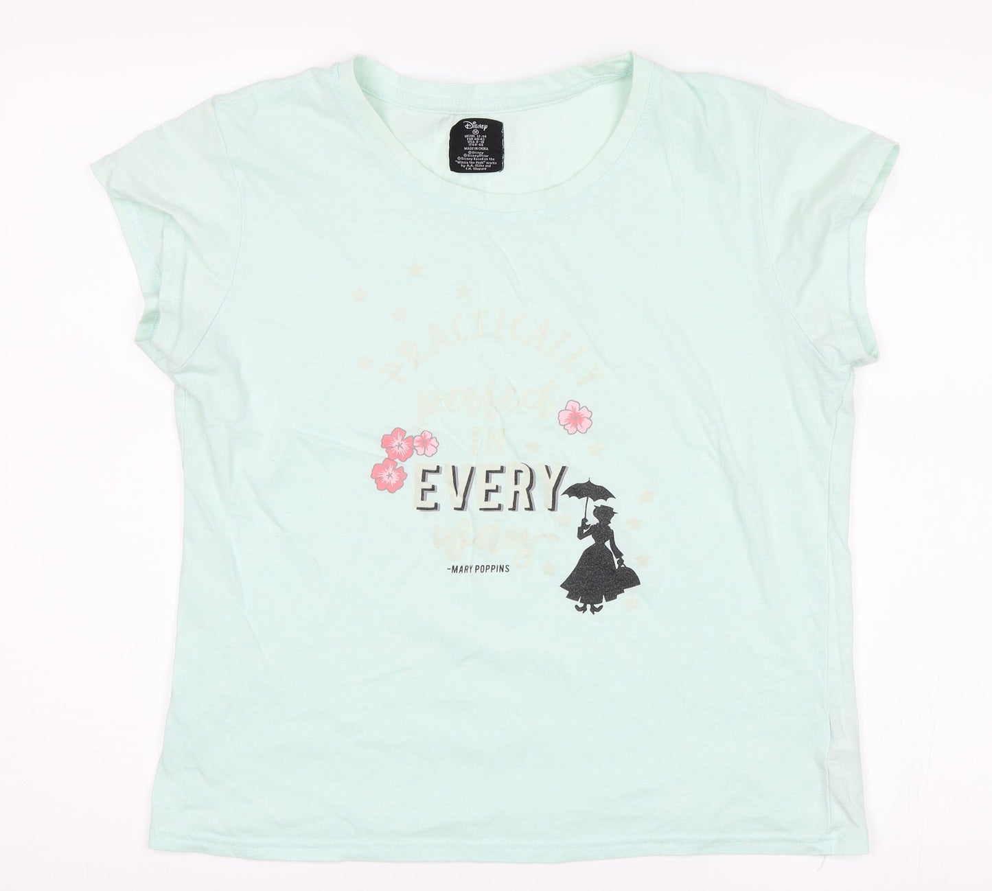 Love to Lounge Womens Green   Basic T-Shirt Size M  - Mary Poppins