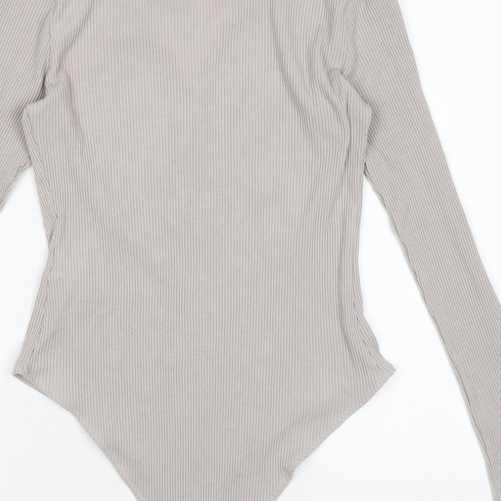 Primark Womens Grey   Bodysuit One-Piece Size S