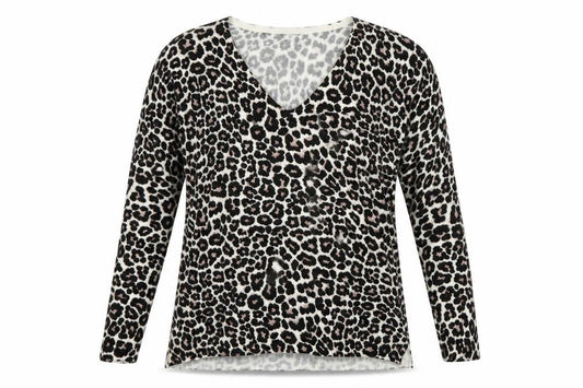 Debenhams Womens Black Animal Print  Pullover Jumper Size 10