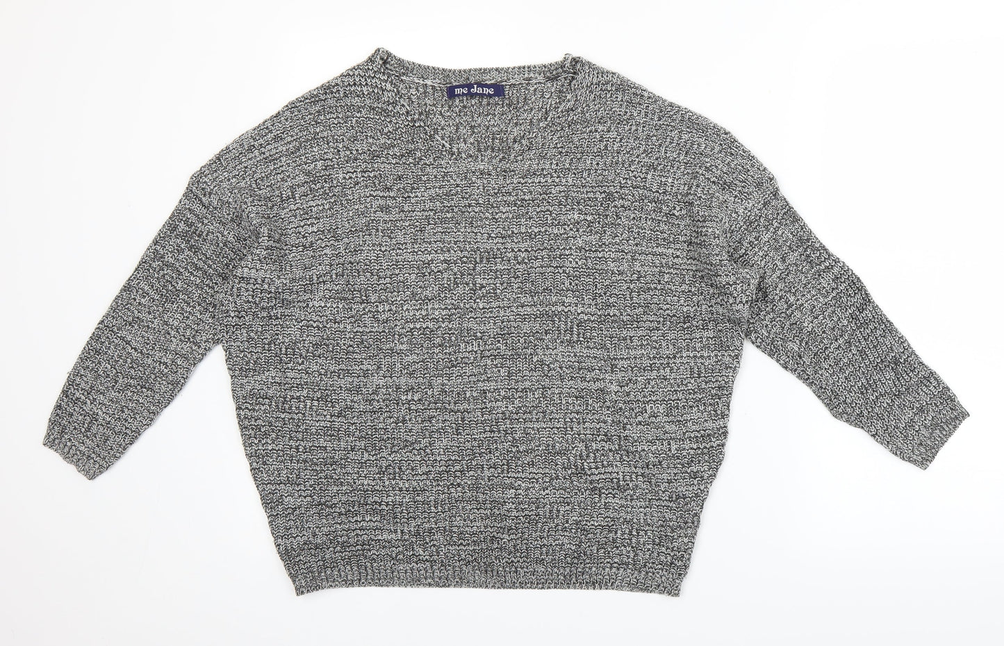 Me Jane Womens Grey  Knit Pullover Jumper Size M