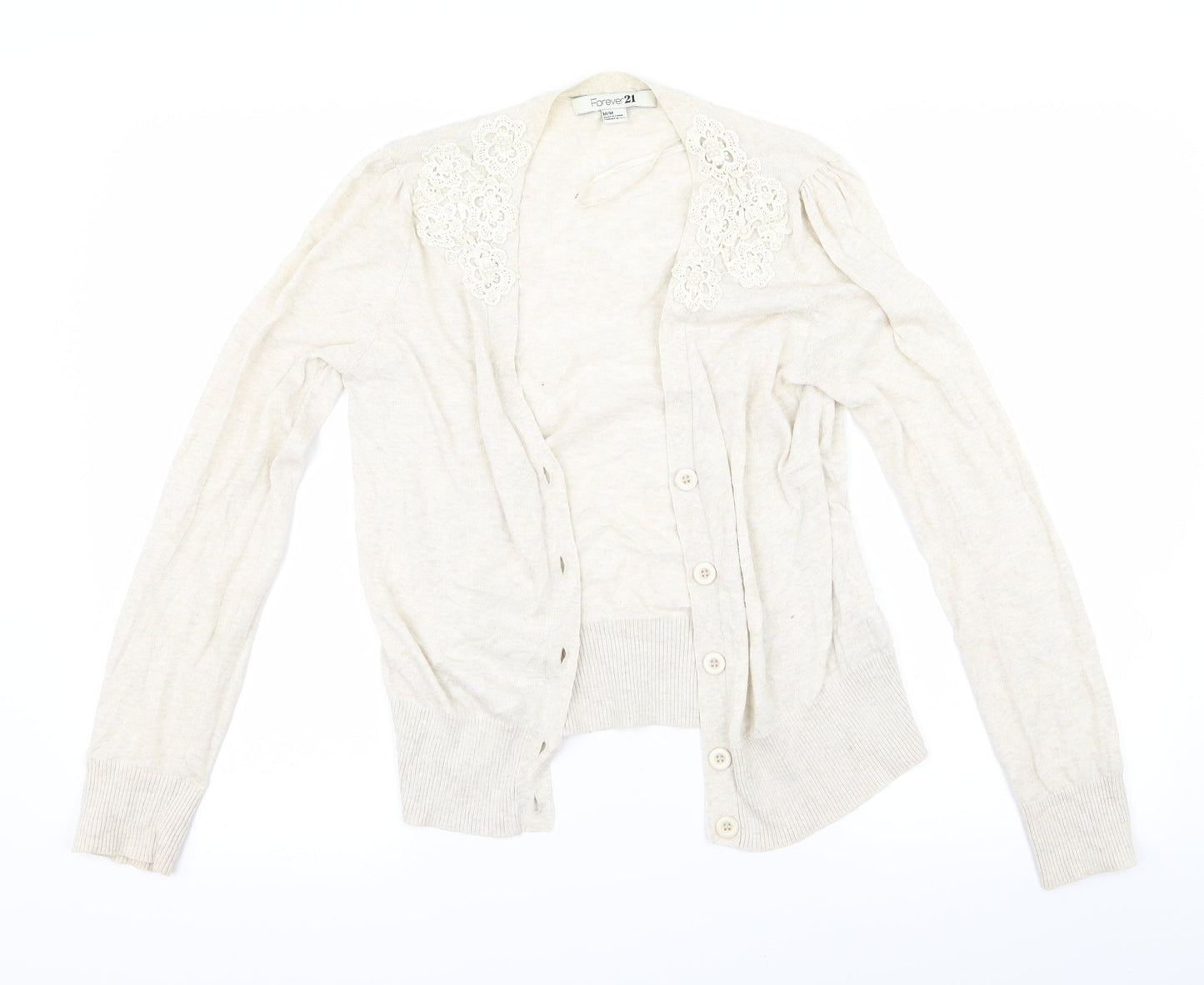 Forever Womens Beige   Cape Jumper Size M  - m