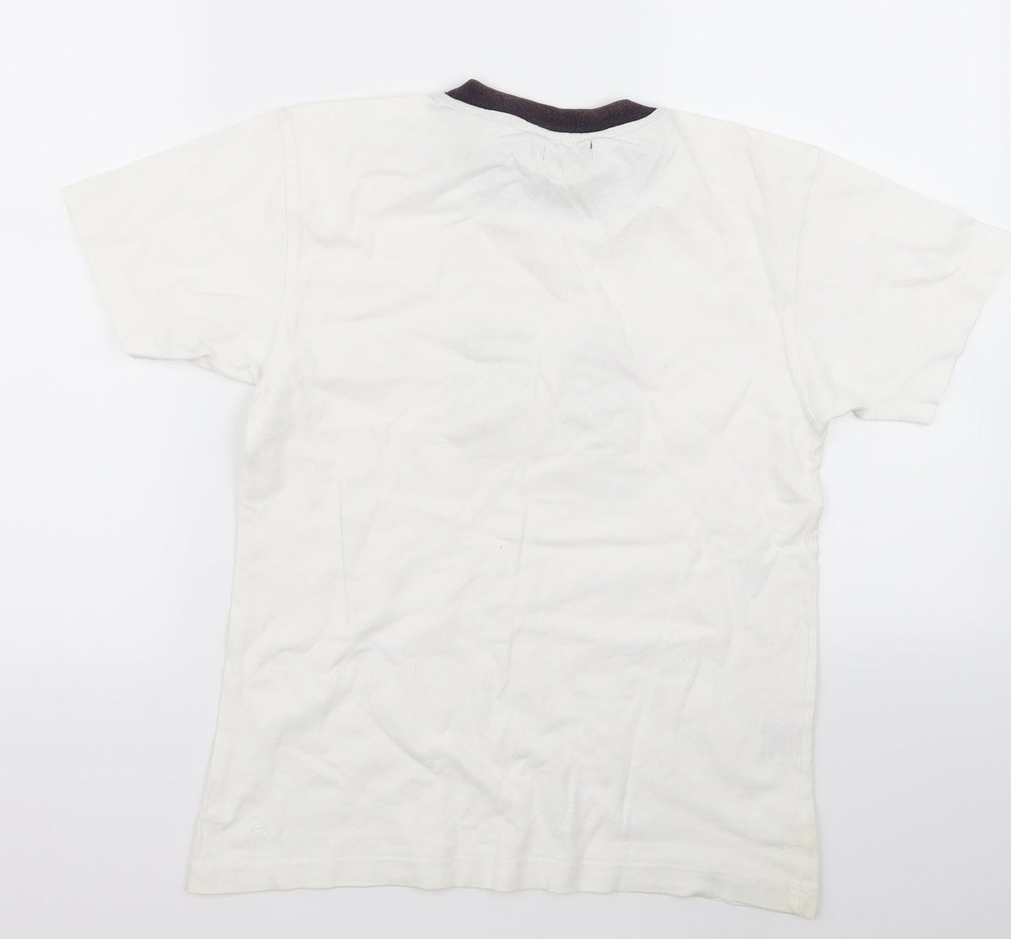 Blue Boys White   Basic T-Shirt Size 10 Years