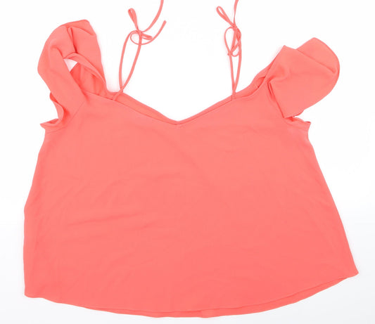 Topshop Womens Pink   Basic Blouse Size 12