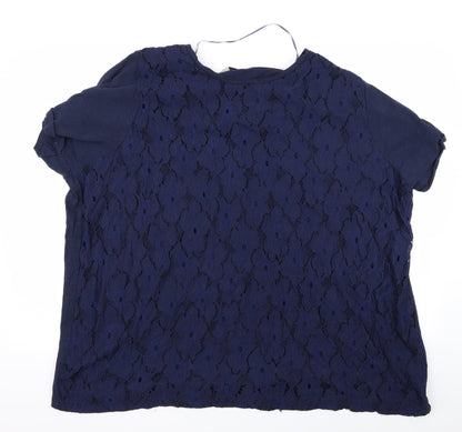Yours Womens Blue   Basic T-Shirt Size L