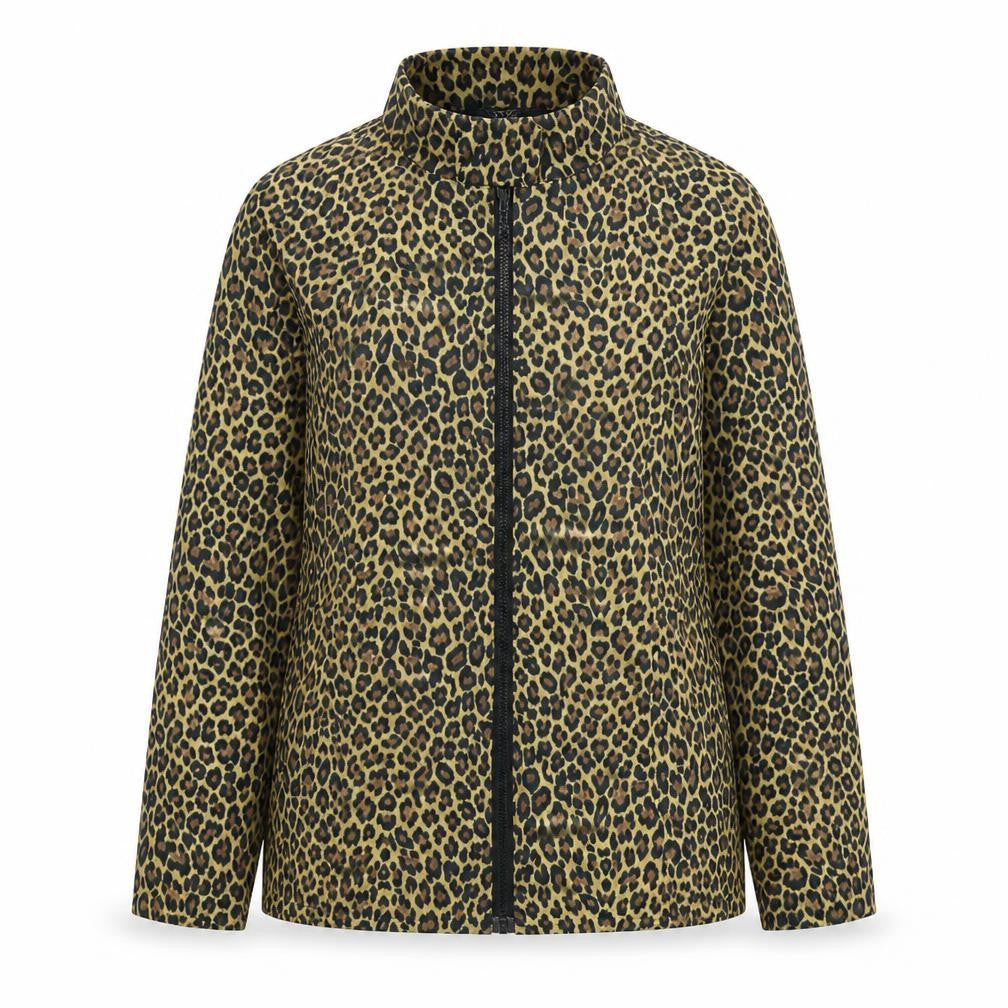 Cotton Club Womens Brown Animal Print  Jacket  Size M