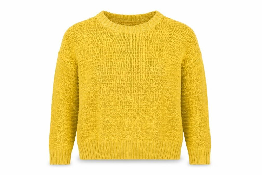 Divided Womens Yellow   Pullover Jumper Size S